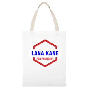 Lana Kane For President 2016 Archer TV Show White Canvas Tote Shopping Bag