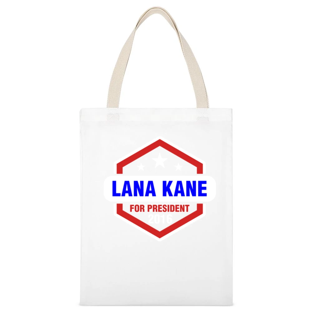 Lana Kane For President 2016 Archer TV Show White Canvas Tote Shopping Bag