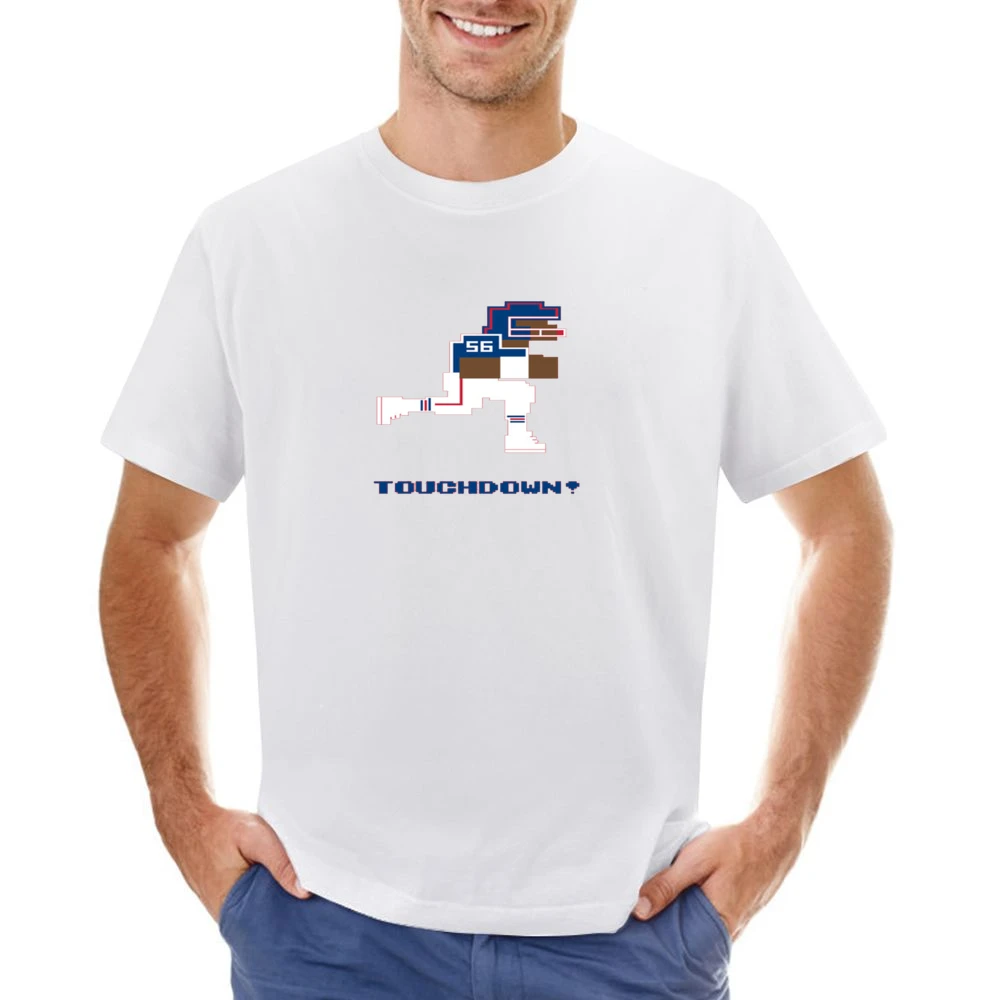 Lawrence Taylor 8 Bit Tecmo Bowl New York Retro Football Asian Size Men T-Shirt