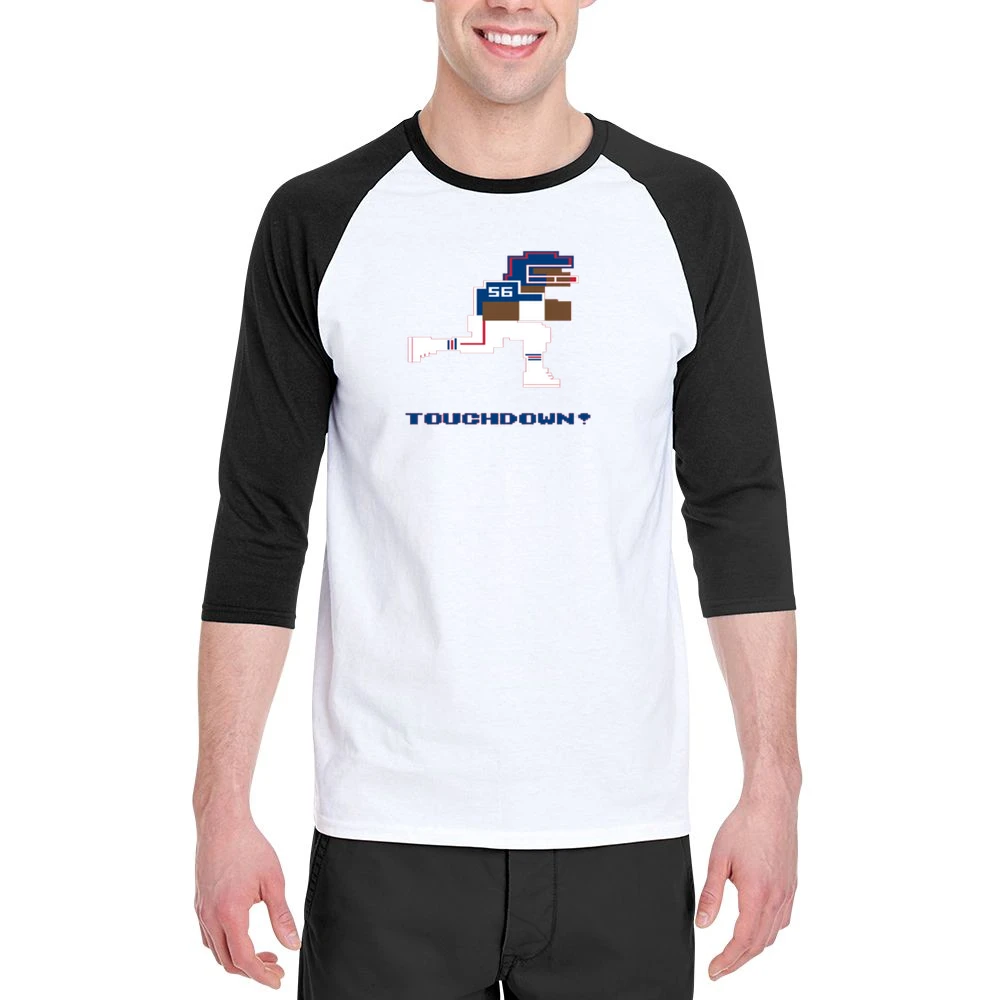 Lawrence Taylor 8 Bit Tecmo Bowl New York Retro Football Men 3/4 Sleeve T-Shirt