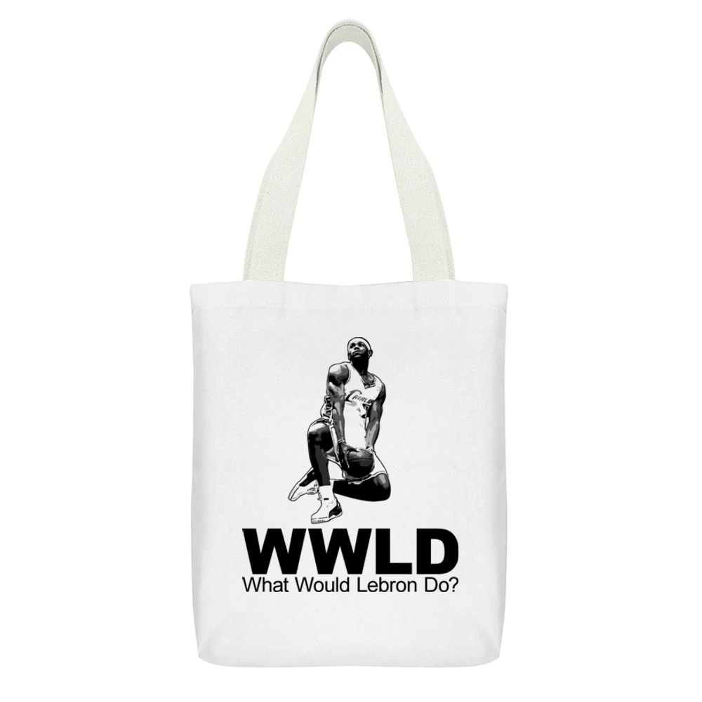 Left Hand Beer Logo Classic White Canvas Tote Shopping Bag With Interior Pocket