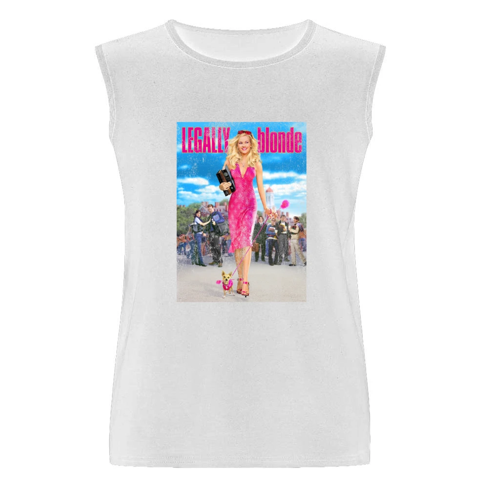 Legally Blonde Vintage Distressed Style Elle Woods Graphic Movie Poste Men Sleeveless T-Shirt