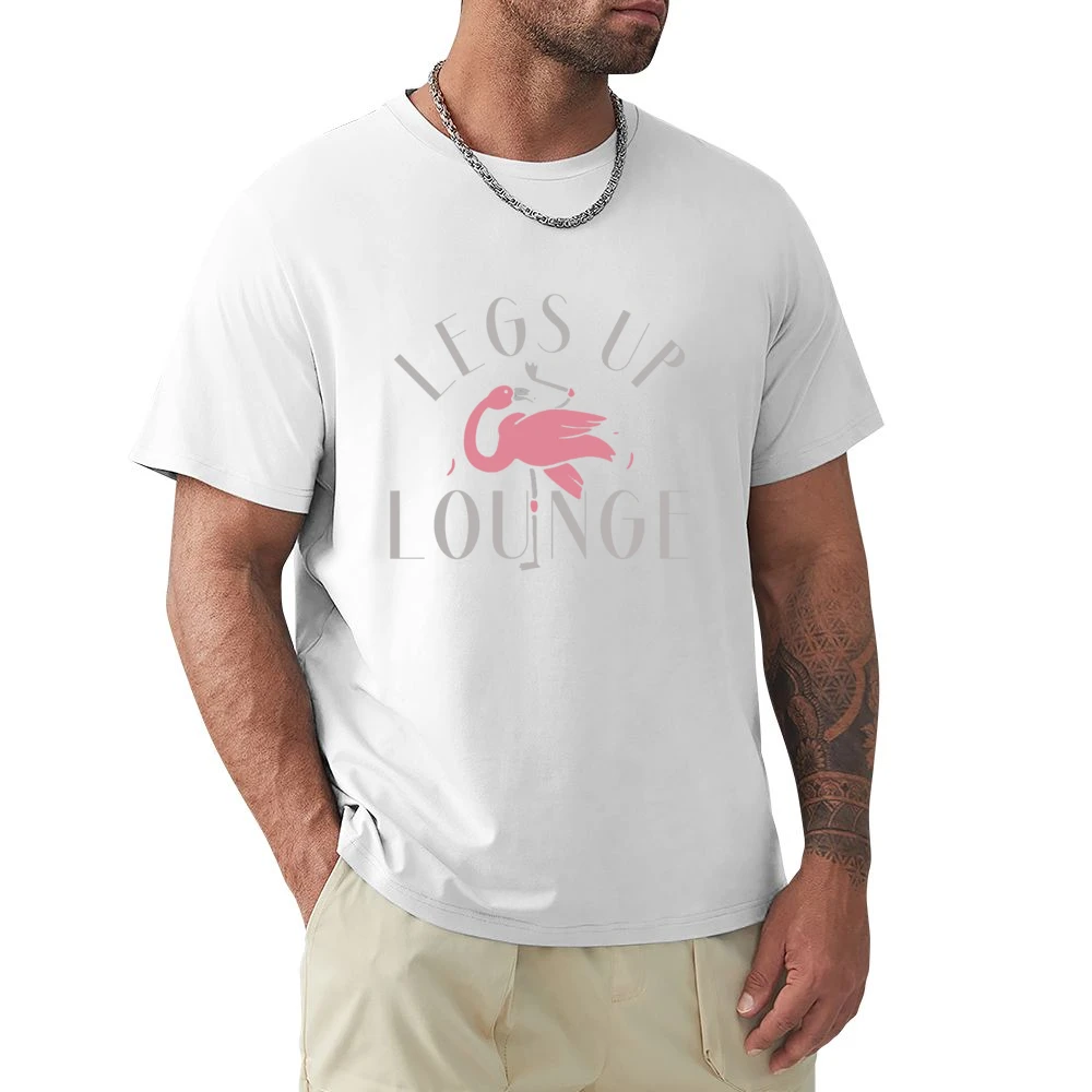 Legs Up Lounge Fun Custom Flamingo Bar Graphic Premium Men T-shirt