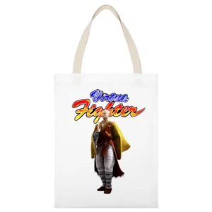 Lei Fei Virtua Fighter Arcade Fighting Retro Video Game Character Fan White Canvas Tote Shopping Bag