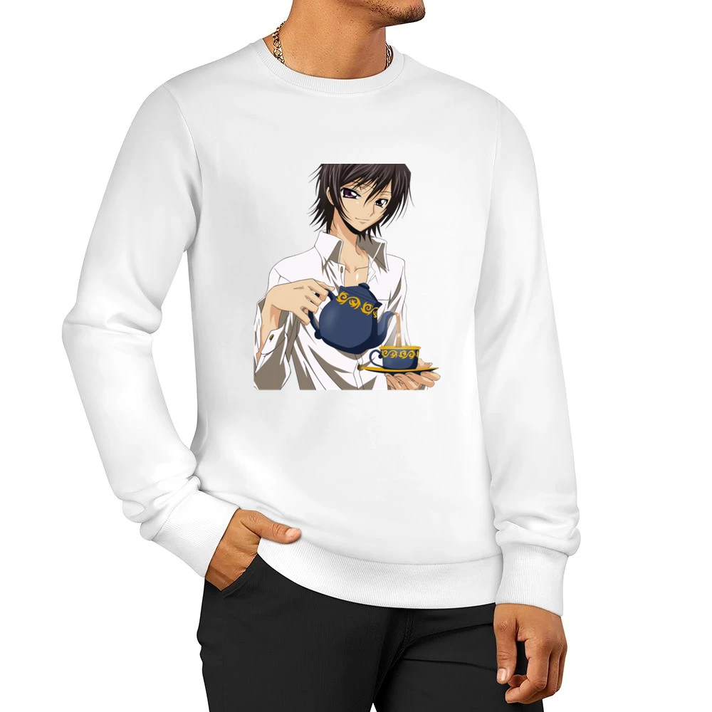 Lelouch Lamperouge vi Britanian serving tea Code Geass: Lelouch of th Men Pullover Sweatshirt
