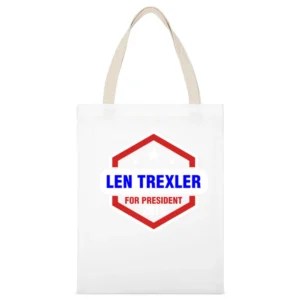 Len Trexler For President 2016 Archer TV Show White Canvas Tote Shopping Bag