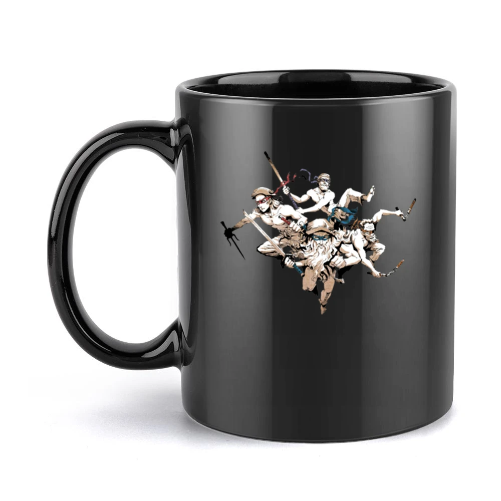 Leonardo Raphael Michelangelo and Donatello Black Mug