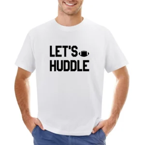 Lets Huddle Funny Pun American Football Fan Graphic Tee Shirt Asian Size Men T-Shirt