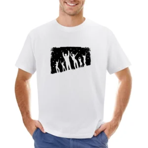 Let's dance together dancier black silhouette Asian Size Men T-Shirt