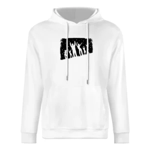 Let's dance together dancier black silhouette European Size Men Hoodie