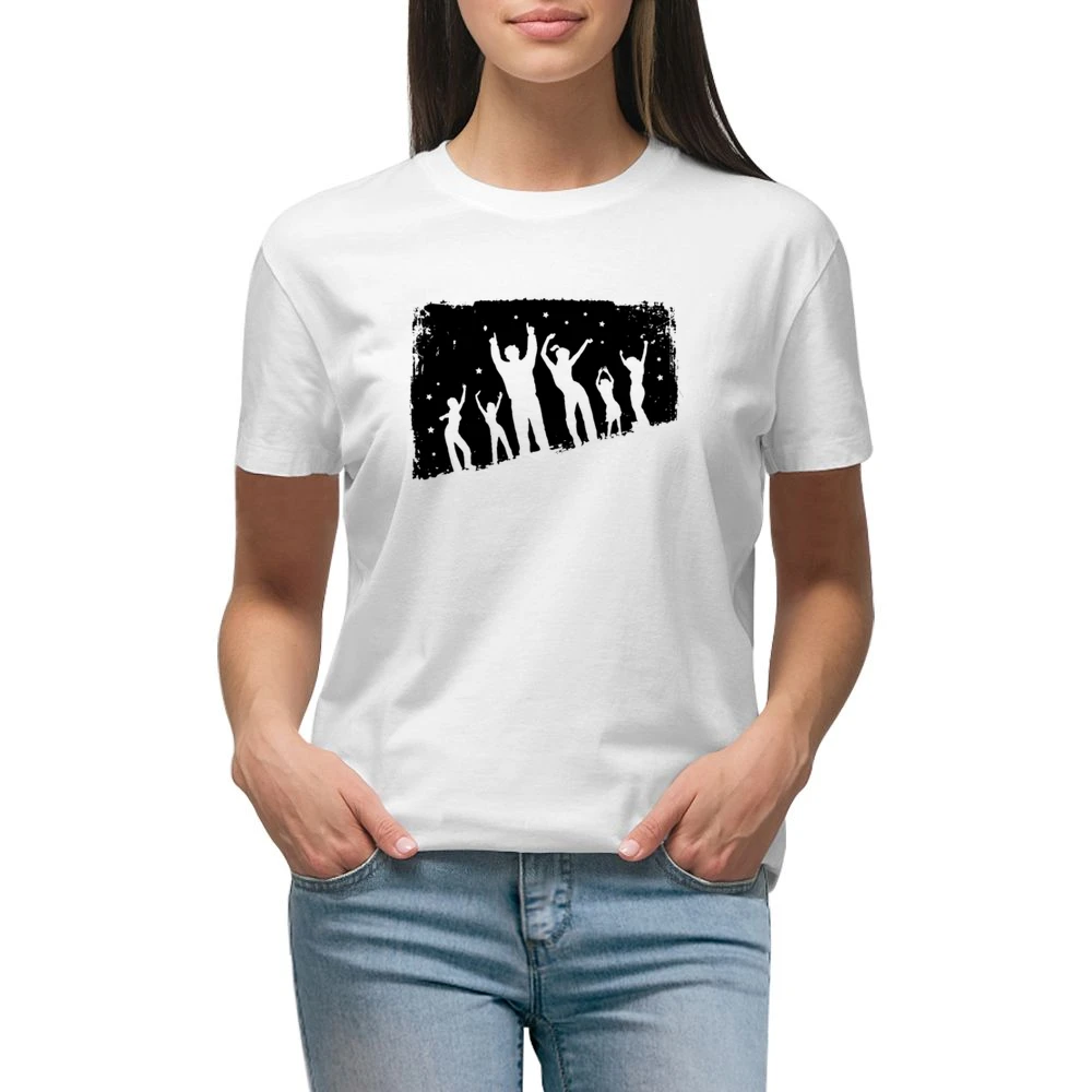 Let's dance together dancier black silhouette Premium Women Ladies T-shirt