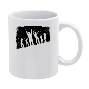 Let's dance together dancier black silhouette White Mug