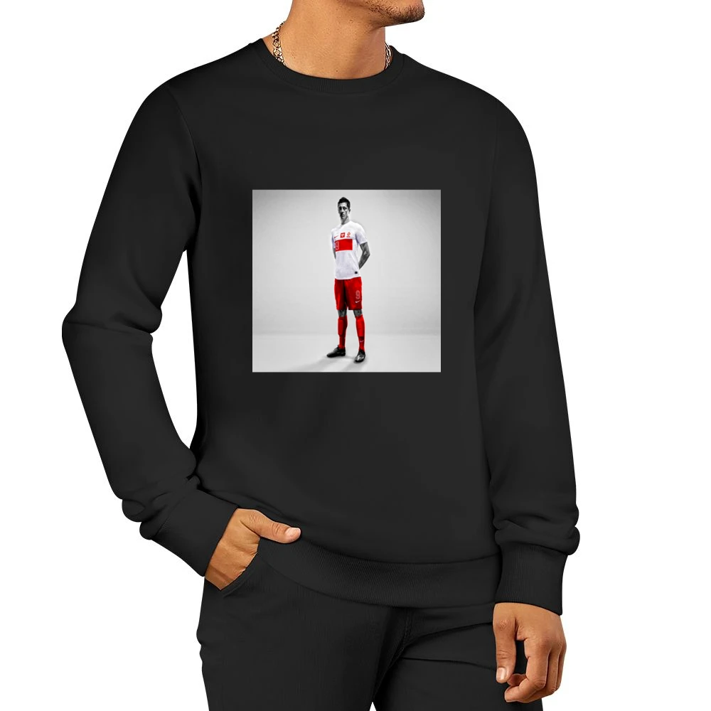 Lewandowski Poland Tshirt 4 (all styles and colors available) Men Pullover Sweatshirt
