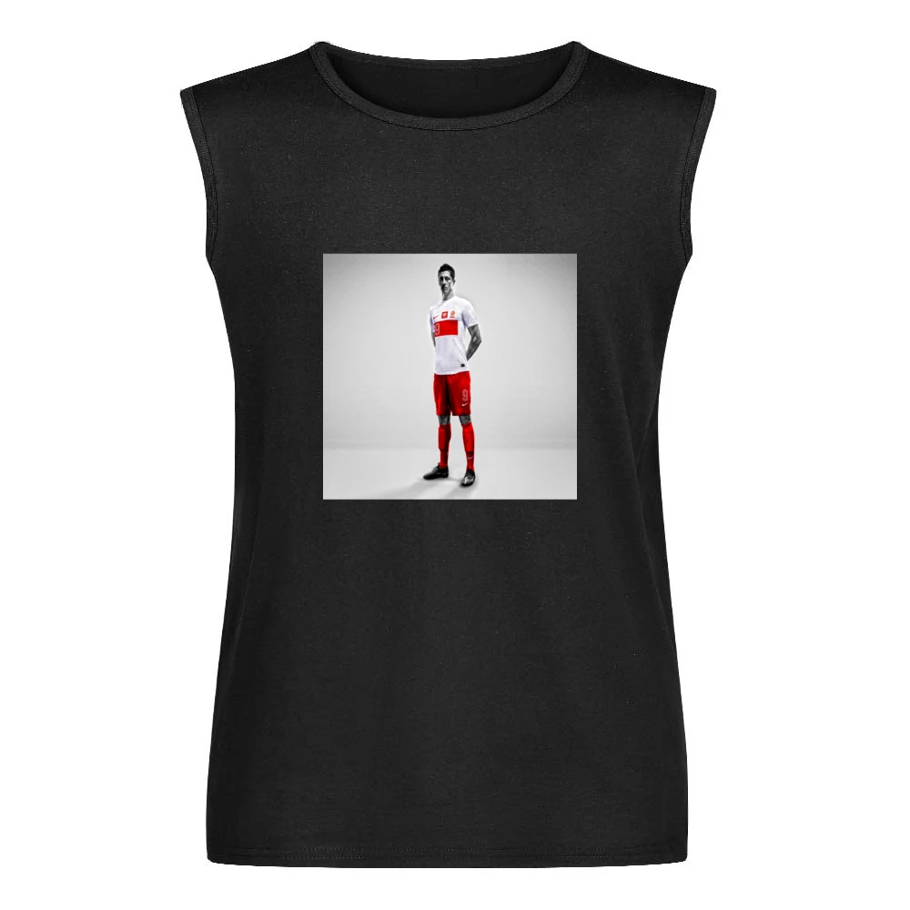 Lewandowski Poland Tshirt 4 (all styles and colors available) Men Sleeveless T-Shirt