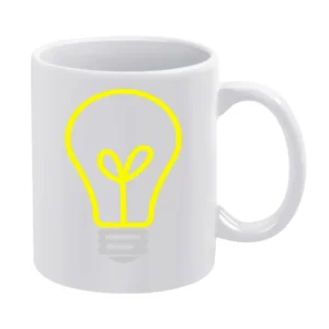 Lightbulb Essential Electricity Fun Tee Shirt White Mug