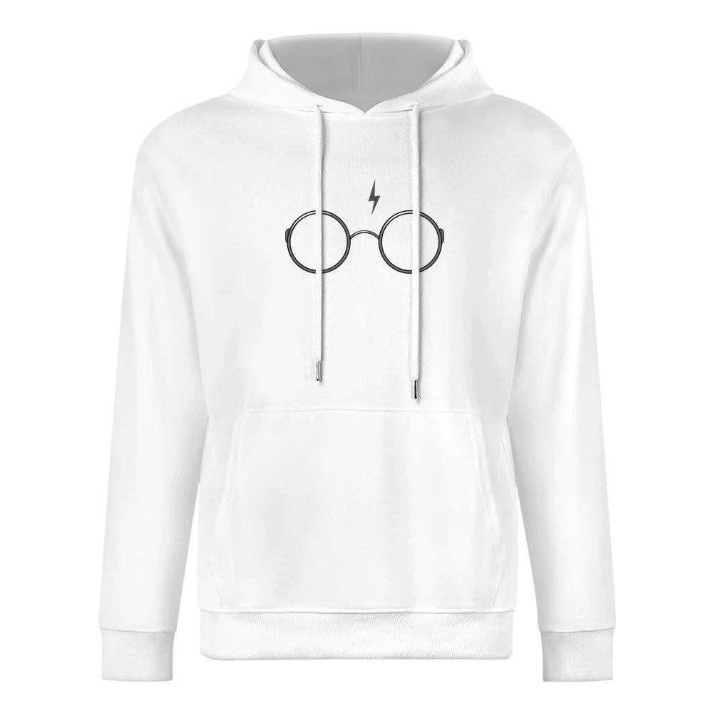 Lightning Bolt HP Glasses Fun Graphic Tee Shirt European Size Men Hoodie