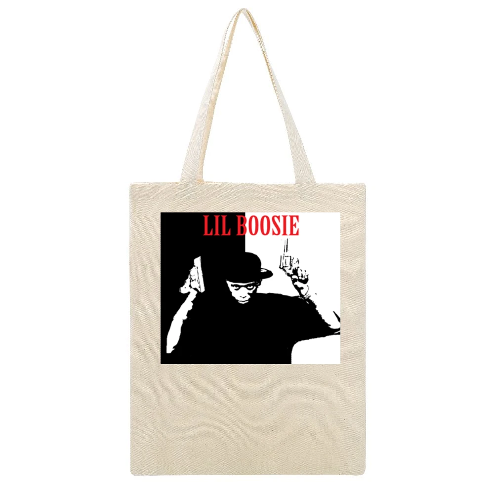 Lil Boosie Rapper Hip Hop Beige Canvas Tote Shopping Bag