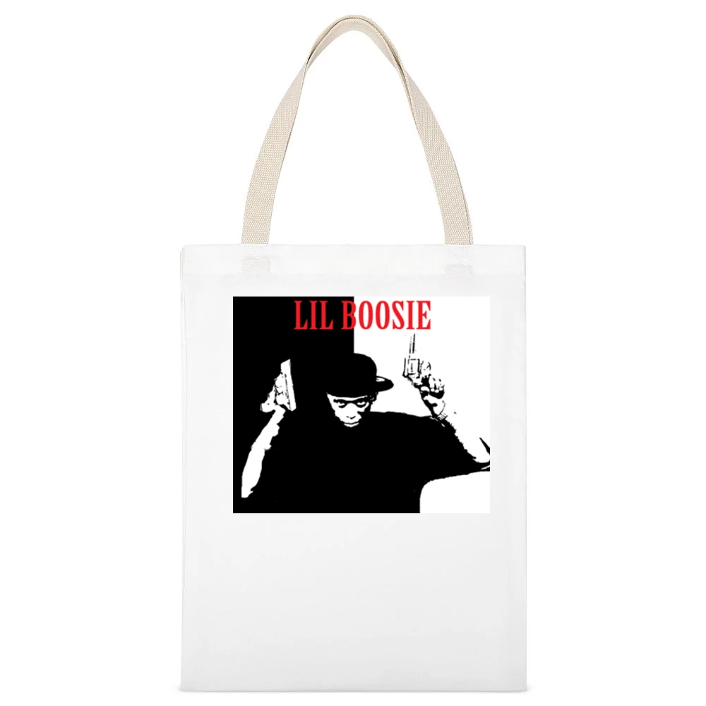 Lil Boosie Rapper Hip Hop White Canvas Tote Shopping Bag