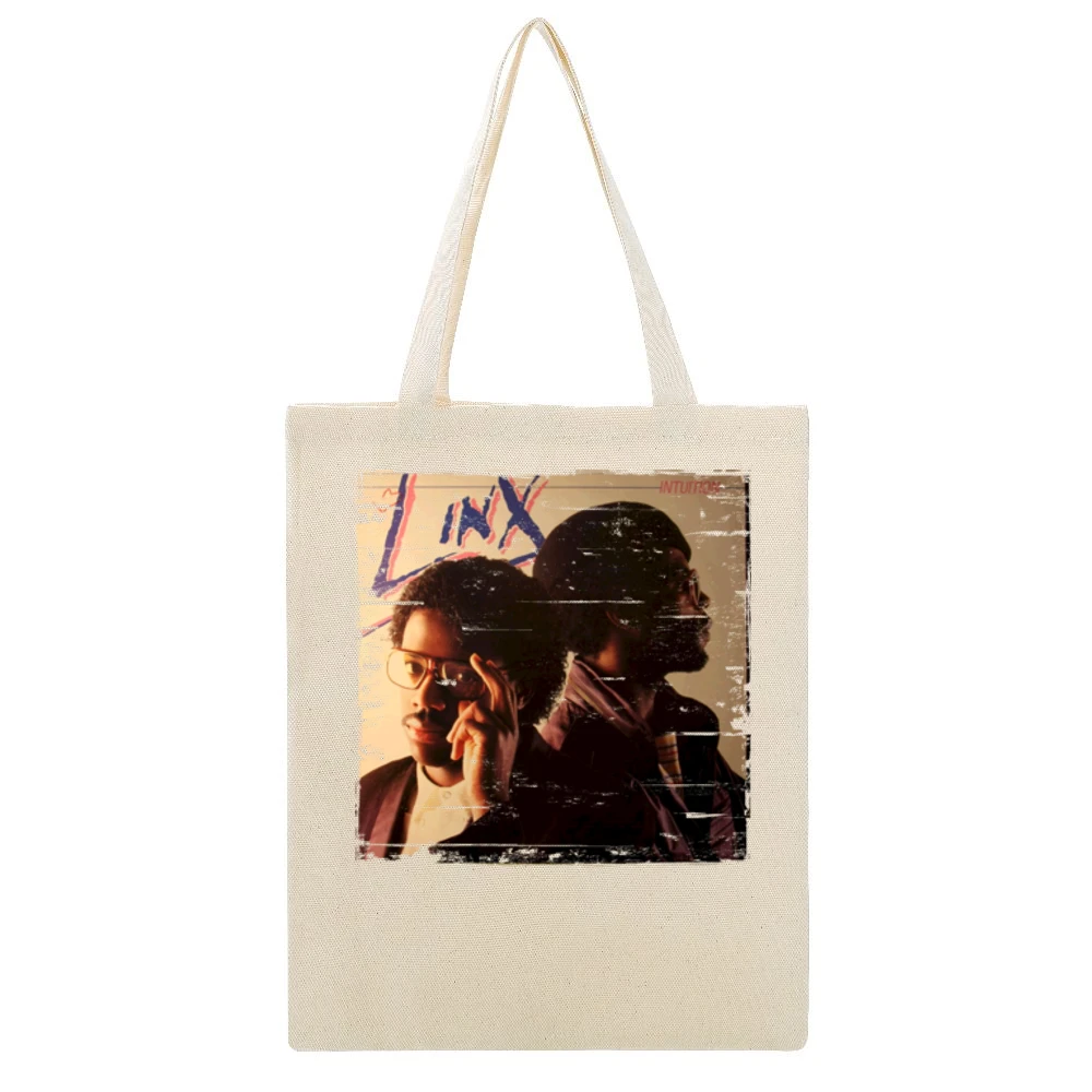 Linx Intuition Album Cover Distressed Image Beige Canvas Tote Shopping Bag