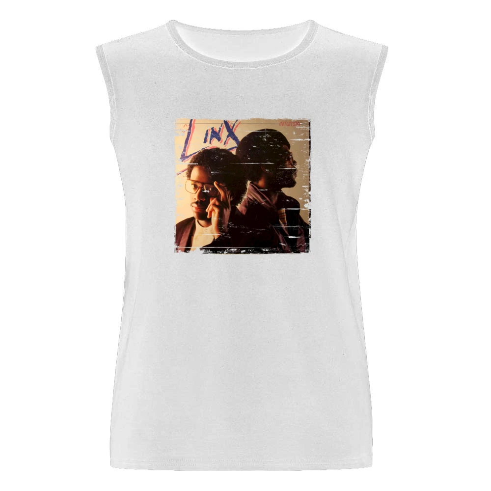 Linx Intuition Album Cover Distressed Image Men Sleeveless T-Shirt