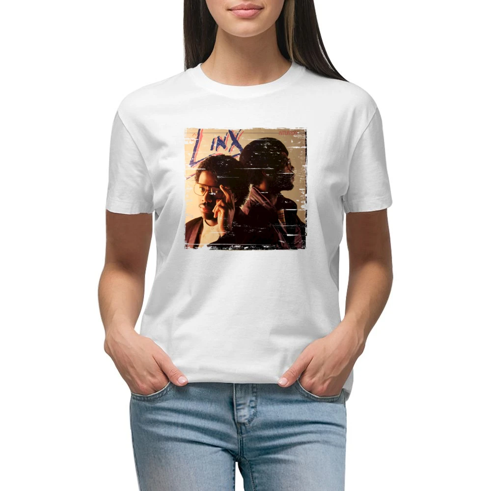 Linx Intuition Album Cover Distressed Image Premium Women Ladies T-shirt