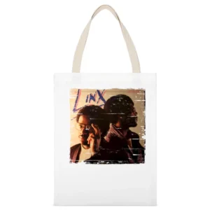 Linx Intuition Album Cover Distressed Image White Canvas Tote Shopping Bag