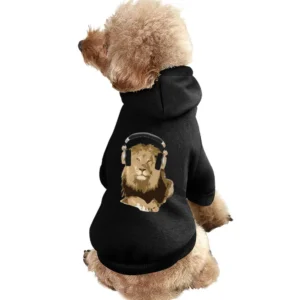 Lion King Wearing Headphones Music Lover Graphic Pet Apparel Clothes