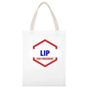 Lip For President 2016 Shameless TV Show White Canvas Tote Shopping Bag
