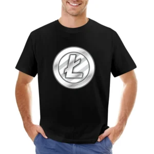 Litecoin Digital Currency Cryptocurrency Logo Asian Size Men T-Shirt