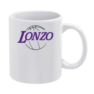 Lonzo Ball Los Angeles Basketball Draft Pick Parody Yellow White Mug