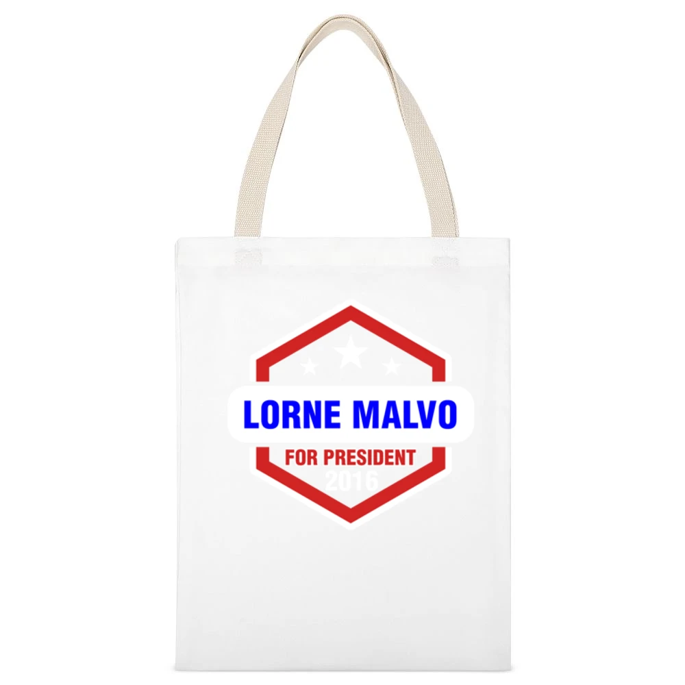 Lorne Malvo For President 2016 Fargo TV Show White Canvas Tote Shopping Bag