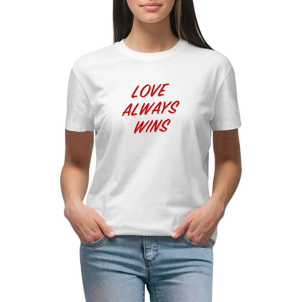 Love Always Wins Fun Popular Graphic Blogger Premium Women Ladies T-shirt