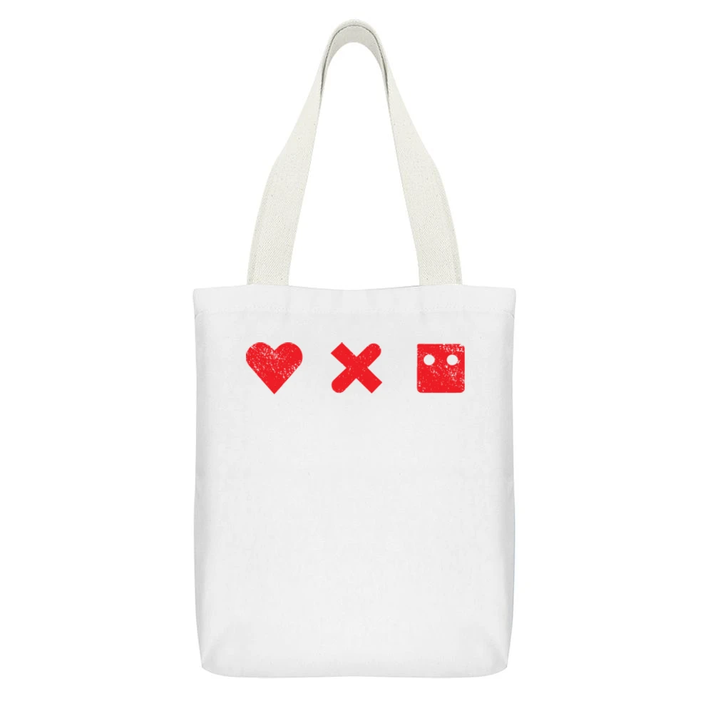 Love Death Robots Netflix Heavy Metal Sci Fi Tv Distressed Red White Canvas Tote Shopping Bag With Interior Pocket