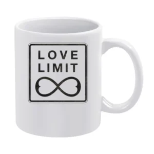 Love Limit Infinite Cute Heart Infinity Figure Eight Sign Graphic T Sh White Mug