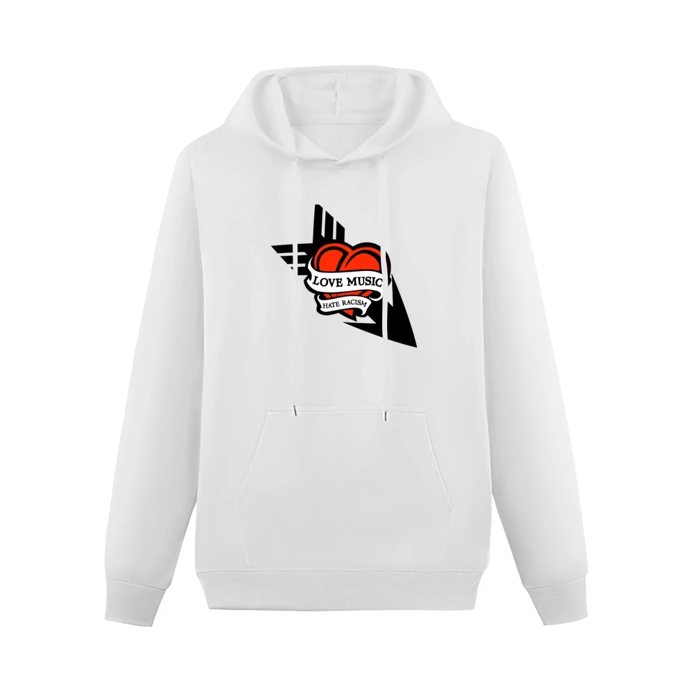 Love Music Hate Racism Men Hoodie With Pocket