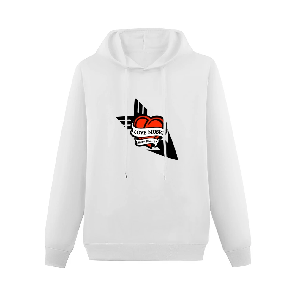 Love Music Hate Racism Men Hoodie Without Pocket
