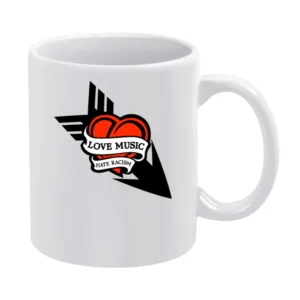 Love Music Hate Racism White Mug