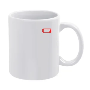 Low Battery Funny No Energy Technology Geek Graphic White Mug