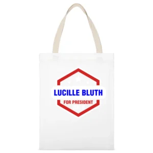 Lucille Bluth For President 2016 Arrested Development TV Show White Canvas Tote Shopping Bag