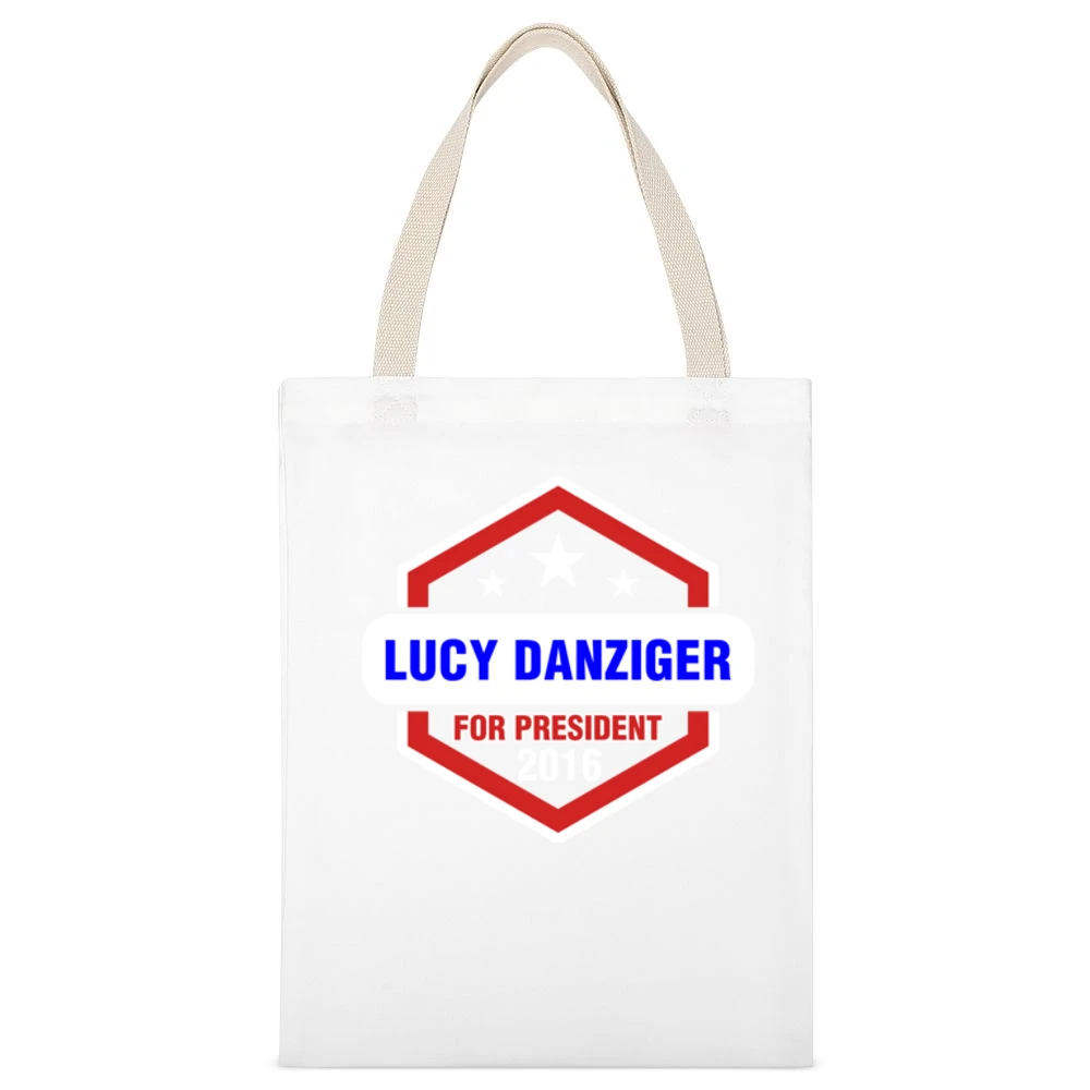 Lucy Danziger For President 2016 Boardwalk Empire TV Show White Canvas Tote Shopping Bag