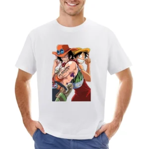 Luffy and Ace - Asian Size Men T-Shirt