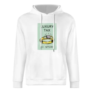 Luxury Tax Fun Cool Monopoly Game Vintage Style Distressed Look Graphi European Size Men Hoodie