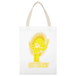 Macho Man Retro Tshirt White Canvas Tote Shopping Bag