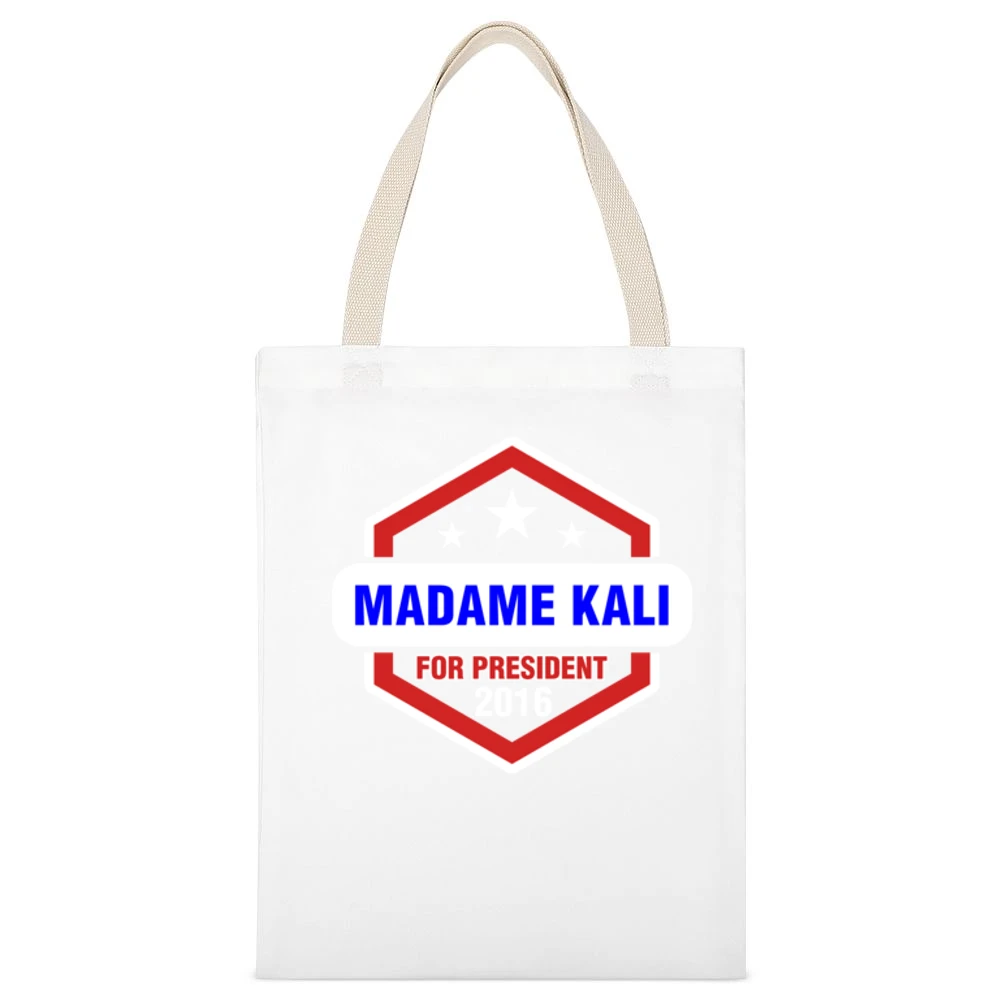 Madame Kali For President 2016 Penny Dreadful TV Show White Canvas Tote Shopping Bag