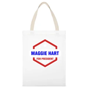 Maggie Hart For President 2016 True Detective TV Show White Canvas Tote Shopping Bag