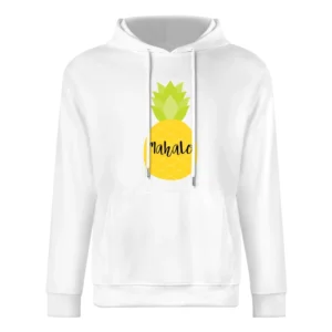 Mahalo Pineapple Cute Fruit Cool Popular Graphic Hello European Size Men Hoodie