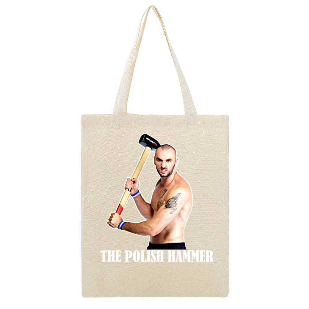 Marcin Gortat The Polish Hammer Phoenix Poland Basketball Beige Canvas Tote Shopping Bag