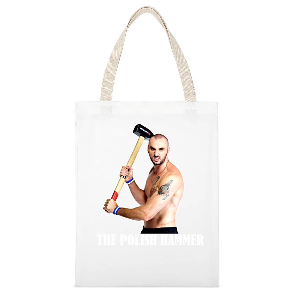 Marcin Gortat The Polish Hammer Phoenix Poland Basketball White Canvas Tote Shopping Bag
