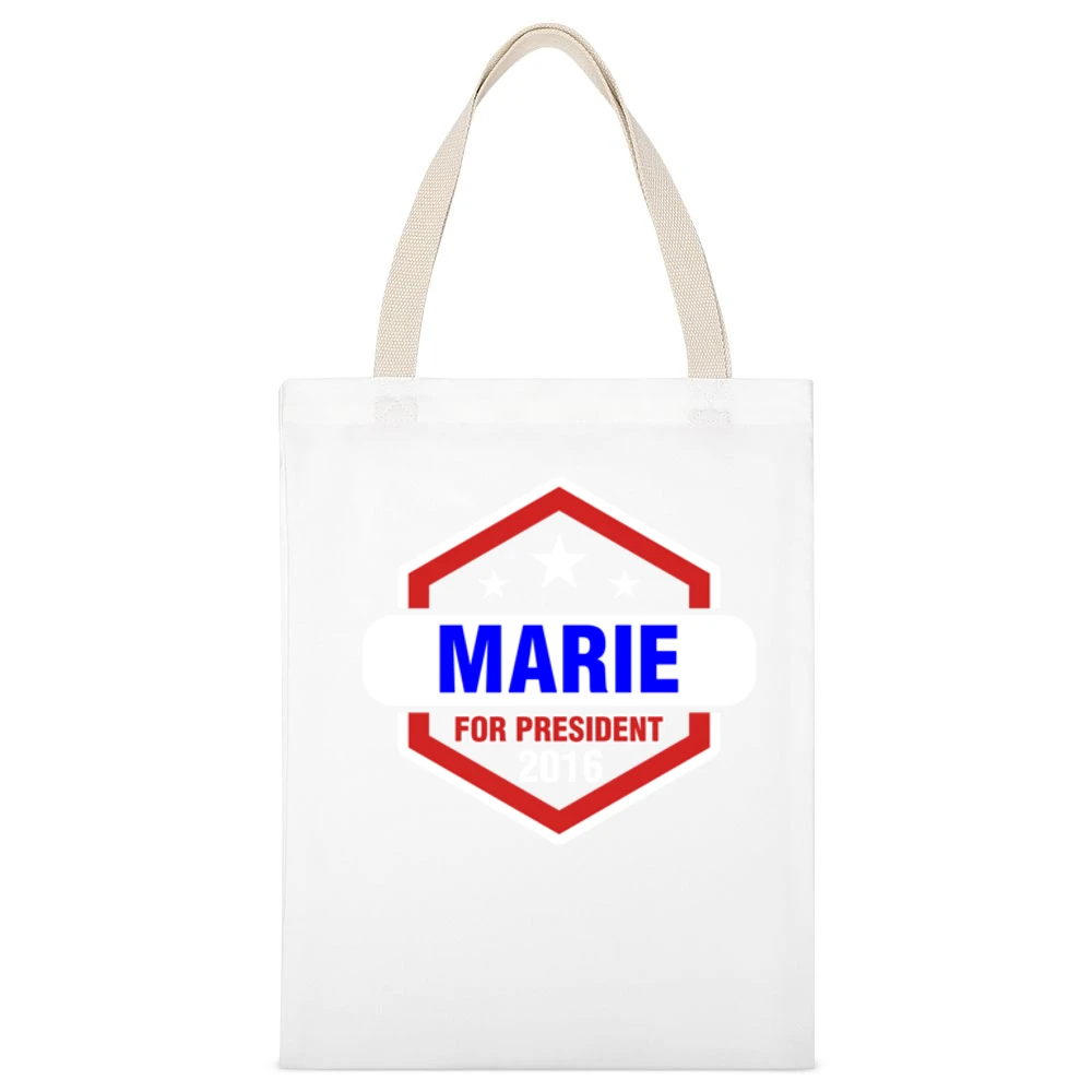 Marie For President 2016 The Red Road TV Show White Canvas Tote Shopping Bag