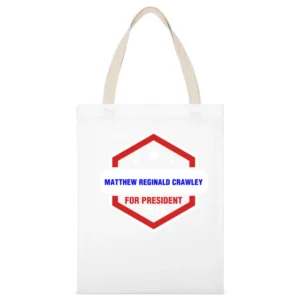 Matthew Reginald Crawley For President 2016 Downton Abbey TV Show T Sh White Canvas Tote Shopping Bag